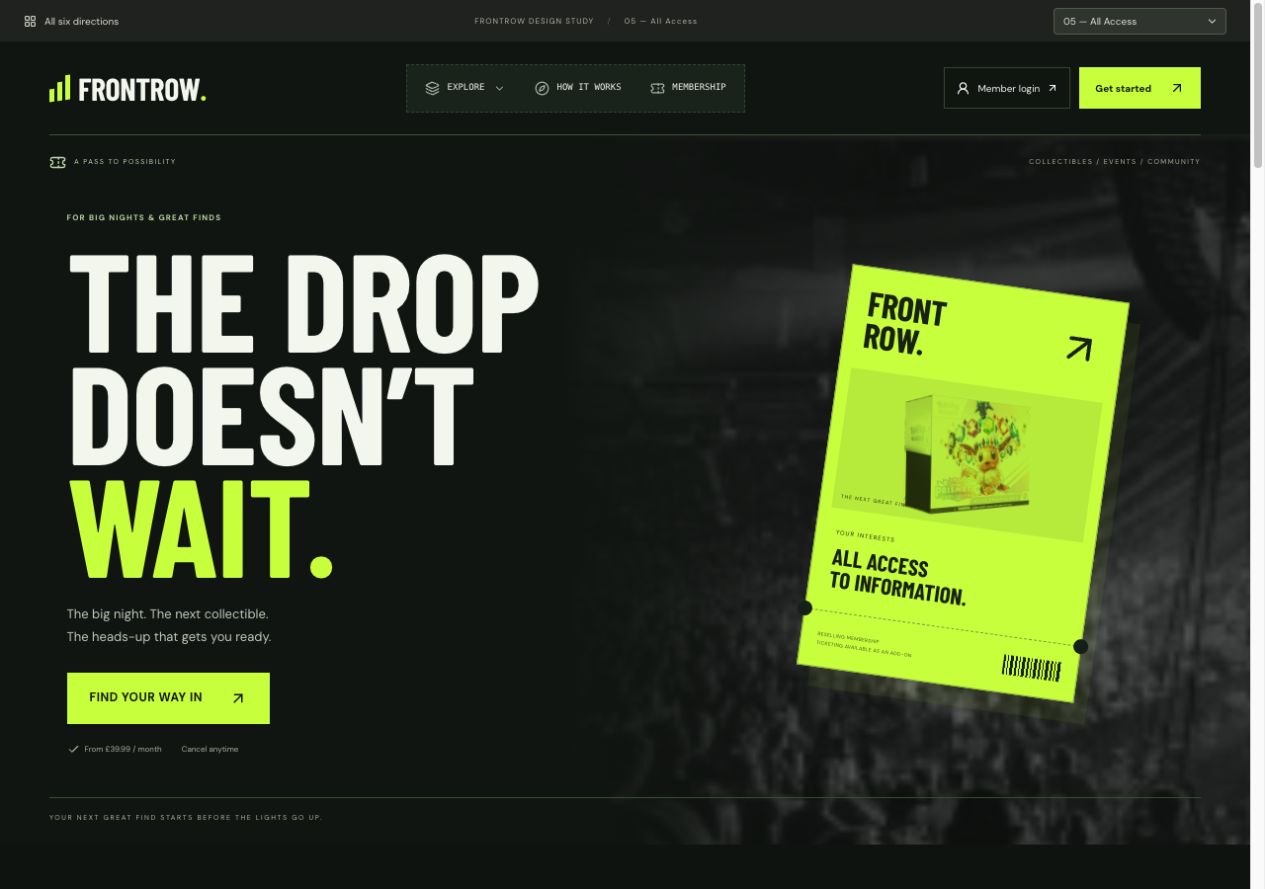 All Access homepage preview