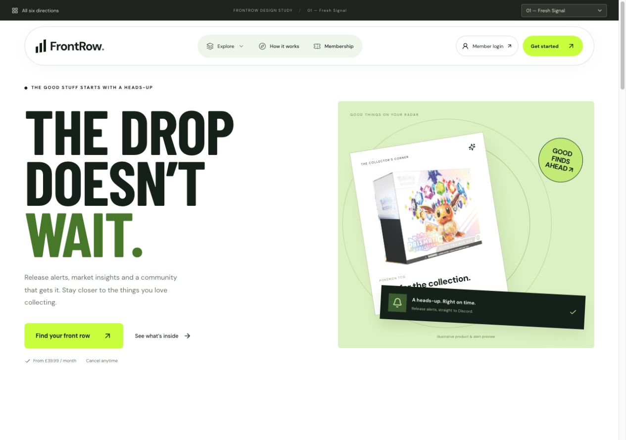 Fresh Signal homepage preview